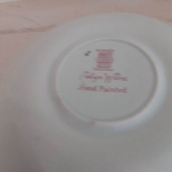 Adams Mandalay Green oversized teacup saucer Calyx Ware English ironstone - Picture 2 of 4